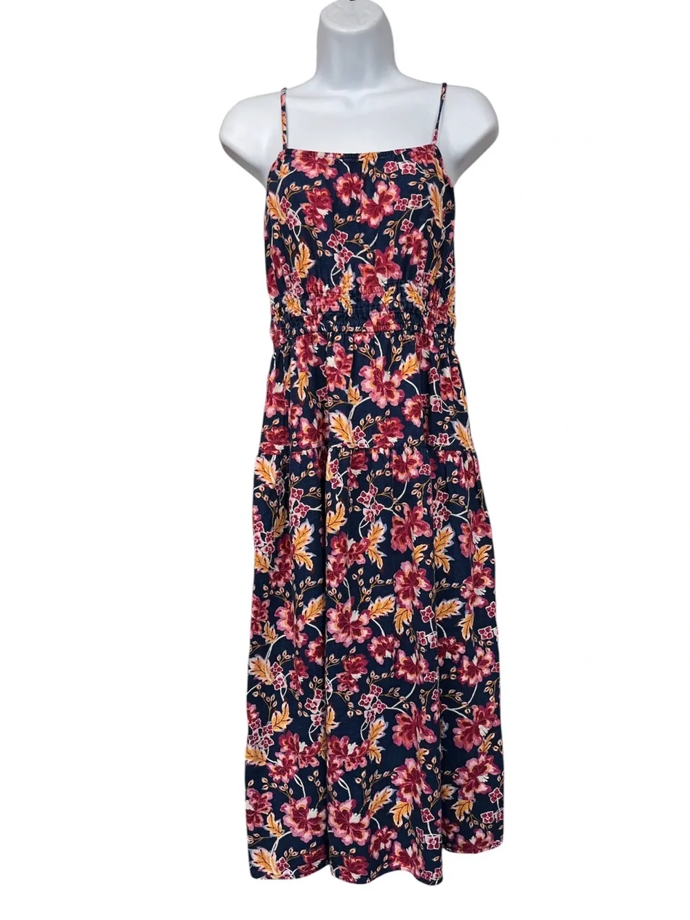 Old Navy waist-defined linen blend dress size small - Picture 2 of 9